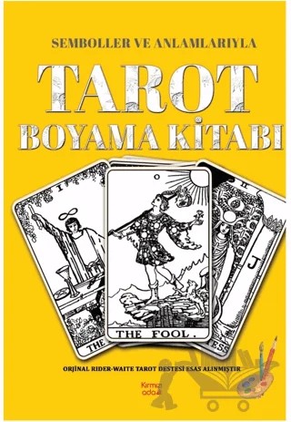 Semboller ve Anlamlarıyla Tarot Boyama Kitabı – Fatma Burcu Uzunoğlu – Kırmızı Ada Yayınları kitap kapağı
