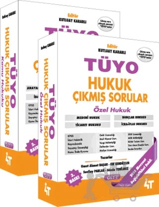 Tüyo Hukuk Çıkmış Sorular – Bekir Genç, Elif Kendüzler, Gözde Yenilmez, İlker Genişol, Kerem Tekeş, Kutluay Kararlı, Sevilay Parlar, Umut Ahmet Başar – 4T Yayınları kitap kapağı