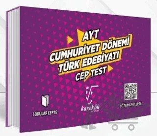 AYT Cep Test Cumhuriyet Dönemi Türk Edebiyatı – Kolektif – Karekök Yayıncılık kitap kapağı