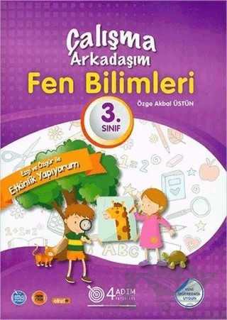 3. Sınıf Fen Bilimleri Çalışma Arkadaşım – Kolektif – 4 Adım Yayınları kitap kapağı