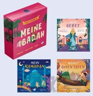 Meine Ibadah, Almanca Benim İçin Seti (3 Pencereli Kitap) – Rabia Karzan – Puset Kitap kitap kapağı