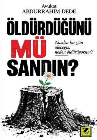 Öldürdüğünü mü Sandın? – Abdurrahim Dede – Zinde Yayıncılık kitap kapağı