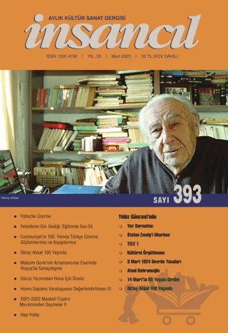 İnsancıl Aylık Kültür Sanat Dergisi Sayı: 393 Nisan 2023 – İnsancıl Dergisi Yayınları kitap kapağı