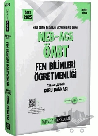 2025 MEB-AGS-ÖABT Fen ve Teknolojii Öğretmenliği Tamamı Çözümlü Soru Bankası – Kollektif – Pegem Akademi Yayıncılık kitap kapağı