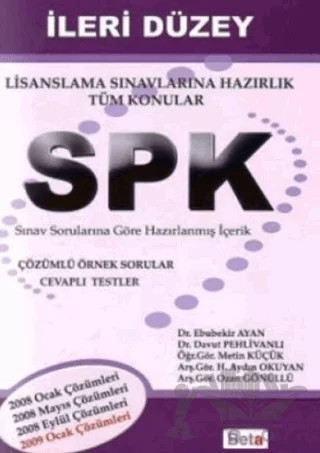SPK İleri Düzey – Ebubekir Ayan – Beta Yayınevi kitap kapağı