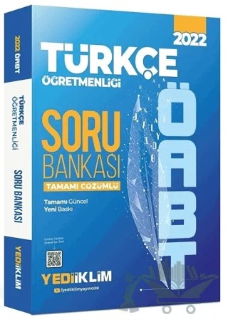 2022 ÖABT Türkçe Öğretmenliği Tamamı Çözümlü Soru Bankası – Kolektif – Yediiklim Yayınları kitap kapağı