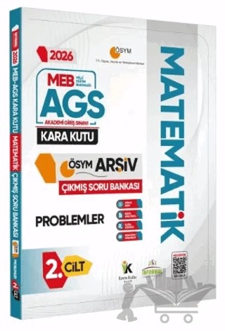 2026 MEB-AGS Matematik Kara Kutu 2. Cilt PROBLEMLER ÖSYM Çıkmış Soru Bankası Dijital Çözümlü – Kolektif – Karakutu Yayın kitap kapağı