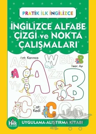 İngilizce Alfabe Çizgi ve Nokta Çalışmaları – Ferhat Çınar – Mor Kelebek kitap kapağı