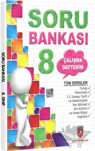 Çalışma Defterim Tüm Dersler Soru Bankası 8. Sınıf – Kolektif – Tay Yayınları kitap kapağı