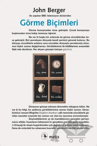 Görme Biçimleri – John Berger – Metis Yayınları kitap kapağı