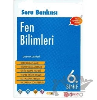 6. Sınıf Fen Bilimleri Soru Bankası – Kolektif – 4 Adım Yayınları kitap kapağı
