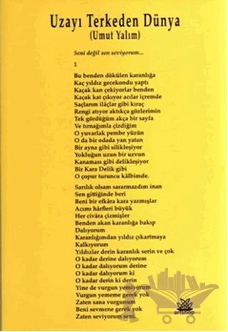 Uzayı Terkeden Dünya – Umut Yalım – Artshop Yayıncılık kitap kapağı