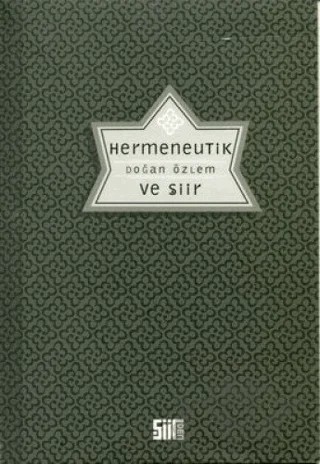 Hermeneutik ve Şiir Sanatı – Doğan Özlem – Şiirden Yayıncılık kitap kapağı