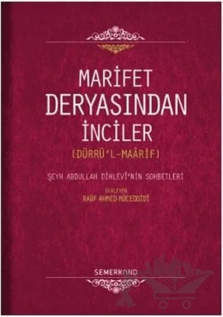 Marifet Deryasından İnciler – Rauf Ahmed Müceddidi – Semerkand Yayınları kitap kapağı