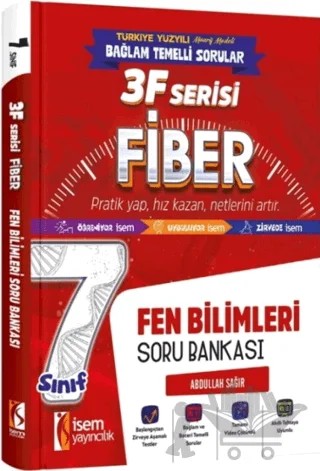 7. Sınıf Fen Bilimleri 3F Fiber Soru Bankası – Abdullah Sağır – İSEM Yayıncılık kitap kapağı