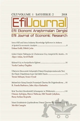 Efil Ekonomi Araştırmaları Dergisi Cilt: 1 Sayı: 2 – Efil Journal Dergisi kitap kapağı