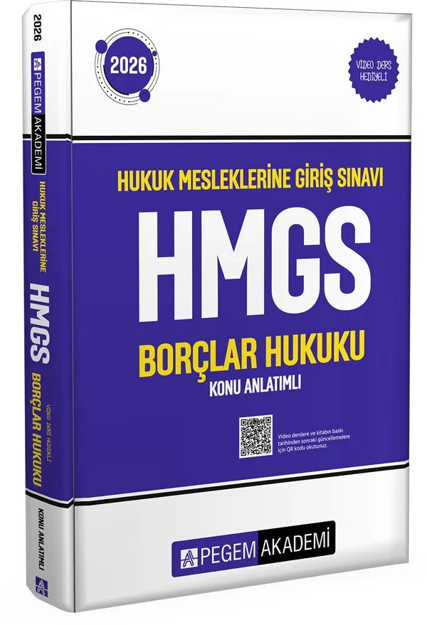 2024 Hukuk Mesleklerine Giriş Sınavı Avukatlık Noterlik Hakimlik ve Savcılık Borçlar Hukuku Konu Anlatımlı – komisyonumuz tarafından hazırlanmıştır. Geniş bir – Pegem Akademi Yayıncılık kitap kapağı