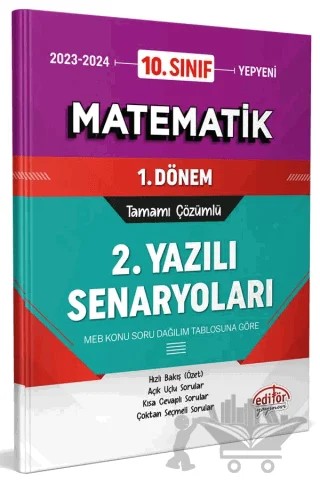 10. Sınıf Matematik 1. Dönem Ortak Sınavı 2. Yazılı Senaryoları Tamamı Çözümlü – Kolektif – Editör Yayınevi kitap kapağı