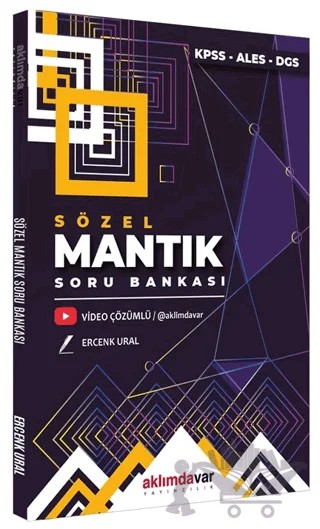 KPSS ALES DGS Sözel Mantık Soru Bankası Video Çözümlü – Ercenk Ural – Aklımdavar Yayıncılık kitap kapağı