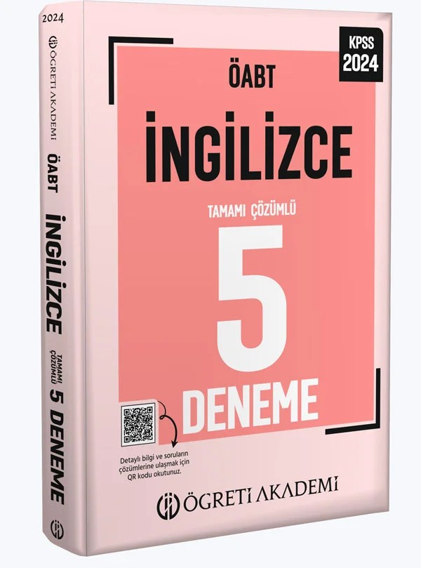 2024 KPSS ÖABT İngilizce Tamamı Çözümlü 5 Deneme – Öğreti Akademi kitap kapağı