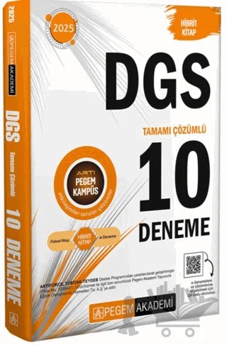2025 DGS Tamamı Çözümlü 10 Deneme – Kollektif – Pegem Akademi Yayıncılık kitap kapağı