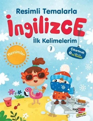 Resimli Temalarla İngilizce İlk Kelimelerim 7 - Mevsimler – Kolektif – Dikkat Atölyesi Yayınları kitap kapağı