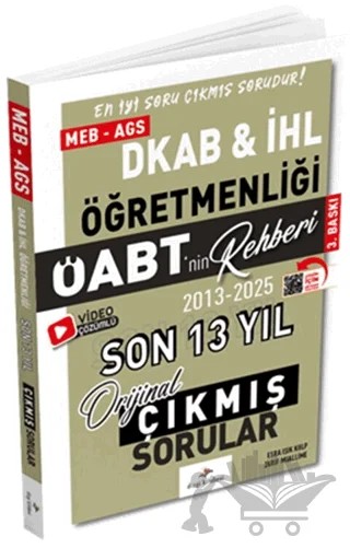 2026 MEB AGS DKAB İHL ÖABT nin Rehberi Konularına Göre Tasnif Edilmiş Son 13 Yıl Çıkmış Sınav Soruları – Esra Işık Kulp – Dizgi Kitap kitap kapağı