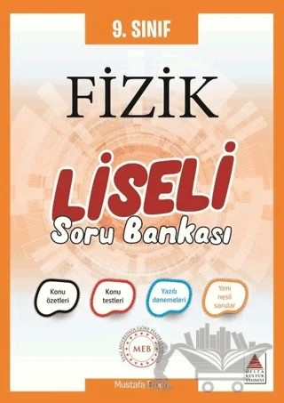 9. Sınıf Fizik Liseli Soru Bankası – Mustafa Erden – Delta Kültür Yayınevi kitap kapağı
