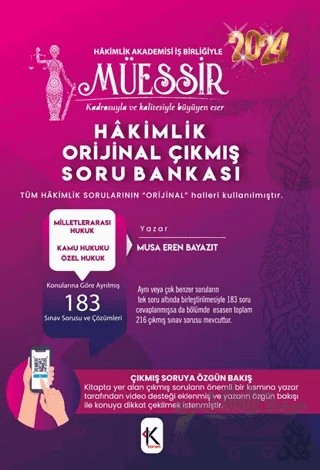 Müessir Adli-İdari Hâkimlik Çıkmış Soru Bankası Milletlerarası Hukuk – Musa Eren Bayazıt – Kuram Kitap kitap kapağı
