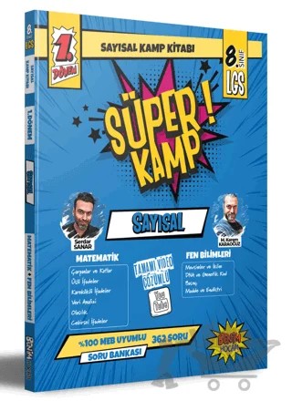 LGS - 8. Sınıf 1. Dönem Sayısal Süper Kamp Kitabı – Serdar Sanar, M. Kerem Karaoğuz – Benim Hocam Yayınları kitap kapağı
