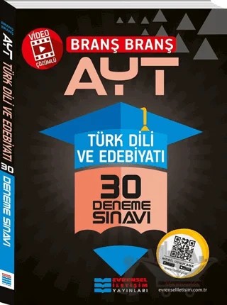 AYT Branş Branş Video Çözümlü Türk Dili ve Edebiyatı 30 Deneme Sınavı – Kolektif – Evrensel İletişim Yayınları kitap kapağı