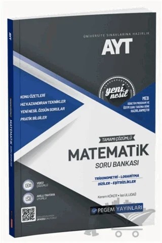 2022 AYT Tamamı Çözümlü Matematik Soru Bankası – İsa Uludağ, Kerem Köker – Pegem Akademi Yayıncılık kitap kapağı