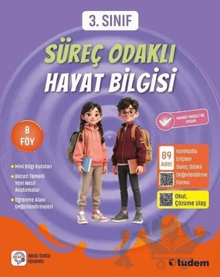 3. Sınıf Süreç Odaklı Hayat Bilgisi – Kolektif – Tudem Yayınları - Bayilik kitap kapağı