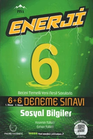 Palme 6. Sınıf Enerji Sosyal Bilgiler 6+6 Deneme Sınavı – Yasemin Turan, Erman Turan – Palme Yayınları kitap kapağı