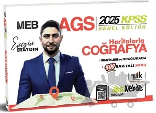 2025 MEB AGS KPSS Haritalarla Türkiye Coğrafya – Engin Eraydın – HocaWebde Yayınları kitap kapağı