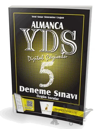 YDS Almanca Dijital Çözümlü 5 Deneme Sınavı – Erdem Karabulut – Pelikan Tıp Teknik Yayıncılık kitap kapağı