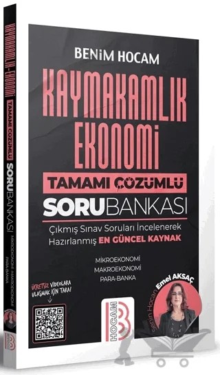 Kaymakamlık Ekonomi Tamamı Çözümlü Soru Bankası – Emel Aksaç – Benim Hocam Yayınları kitap kapağı