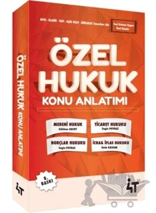 KPSS A Grubu Özel Hukuk Konu Anlatımı – Gökhan Aksoy, Elif Kendüzler, Emin Kalkan – 4T Yayınları kitap kapağı