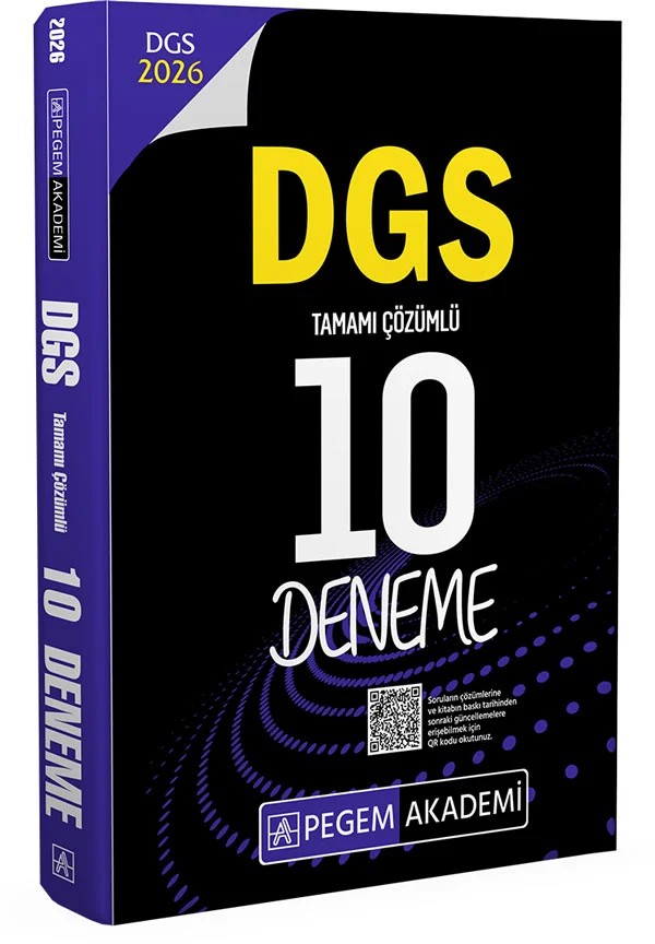 2026 DGS Tamamı Çözümlü 10 Deneme – Pegem Akademi Yayıncılık kitap kapağı