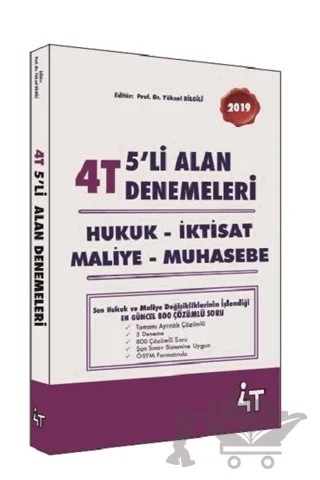 2019 KPSS A Grubu Tamamı Çözümlü 5’li Alan Denemeleri – Kolektif – 4T Yayınları kitap kapağı