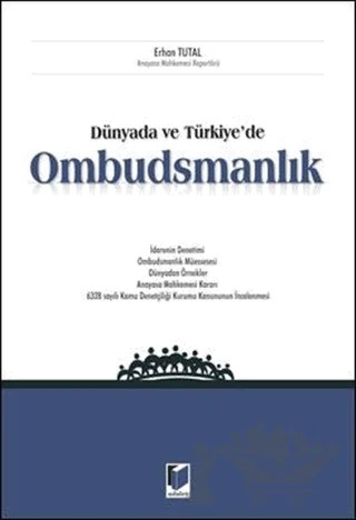 Dünyada ve Türkiye'de Ombudsmanlık – Erhan Tutal – Adalet Yayınevi kitap kapağı