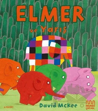 Elmer ve Yarış – David McKee – Mundi kitap kapağı