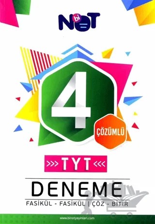 TYT 4lü Deneme – Kolektif – Bi Not Yayınları kitap kapağı