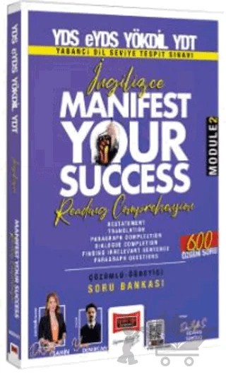 2025 YDS eYDS YÖKDİL YDT İngilizce Manifest Your Success Reading Comprehension Soru Bankası – Sevgi Şahin – Yargı Yayınevi kitap kapağı