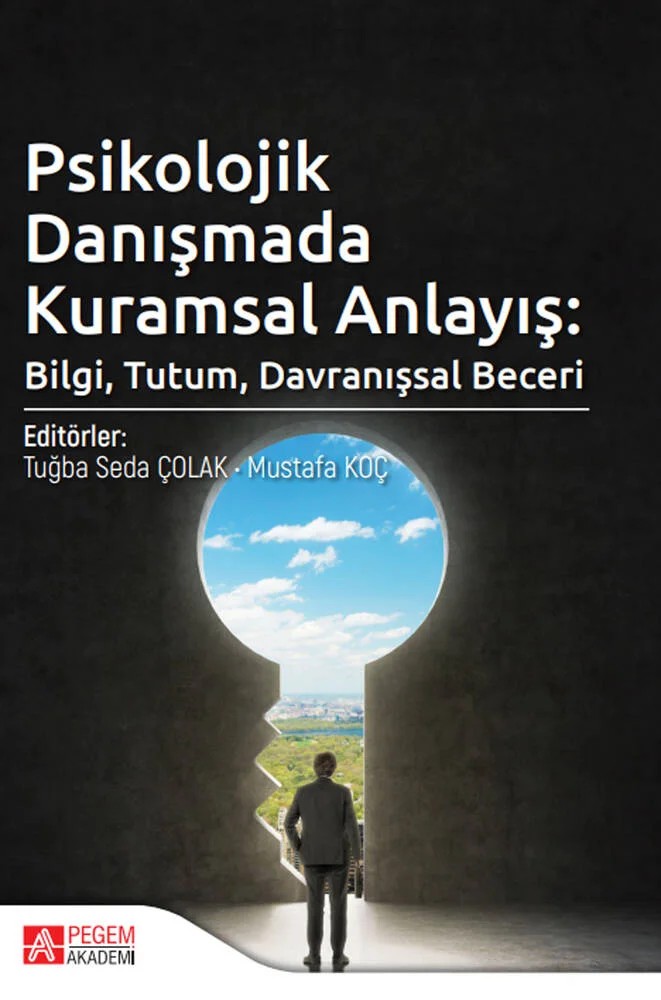 Psikolojik Danışmada Kuramsal Anlayış: Bilgi, Tutum, Davranışsal Beceri – Tuğba Seda Çolak, Betül Düşünceli, Ebru Kayabaşı, Hakan Bayrı – Pegem Akademi Yayıncılık kitap kapağı