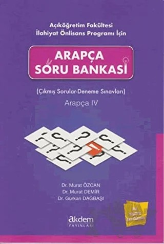 Arapça Soru Bankası 4 – Gürkan Dağbaşı, Murat Demir, Murat Özcan – Akdem Yayınları kitap kapağı