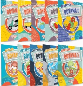 Boyama Kitapları (10 Kitap Takım) – Bilgenur Çorlu – Yediveren Çocuk kitap kapağı