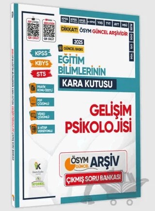 2025 Eğitim Bilimlerinin Kara Kutusu GELİŞİM Psikolojisi Konu Özetli Dijital Çözümlü Soru Bankası – Kolektif – Karakutu Yayın kitap kapağı