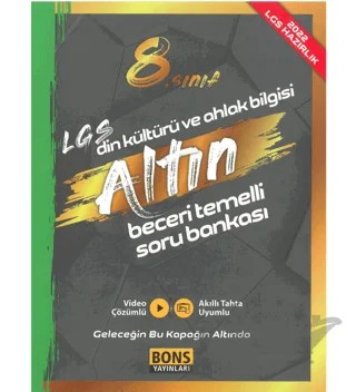 2022 8. Sınıf Din Kültürü ve Ahlak Bilgisi Soru Bankası – Kolektif – Bons Yayınları kitap kapağı