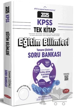 2025 KPSS Eğitim Bilimleri Tamamı Çözümlü Soru Bankası - Dijital Platforma Hediyeli – Kolektif – Data Yayınları kitap kapağı